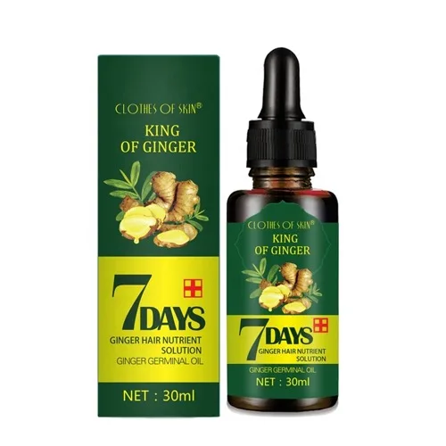 Эфирное сывороточное масло King of ginger 7 дней для предотвращения выпадения волос способствует утолщению и быстрому