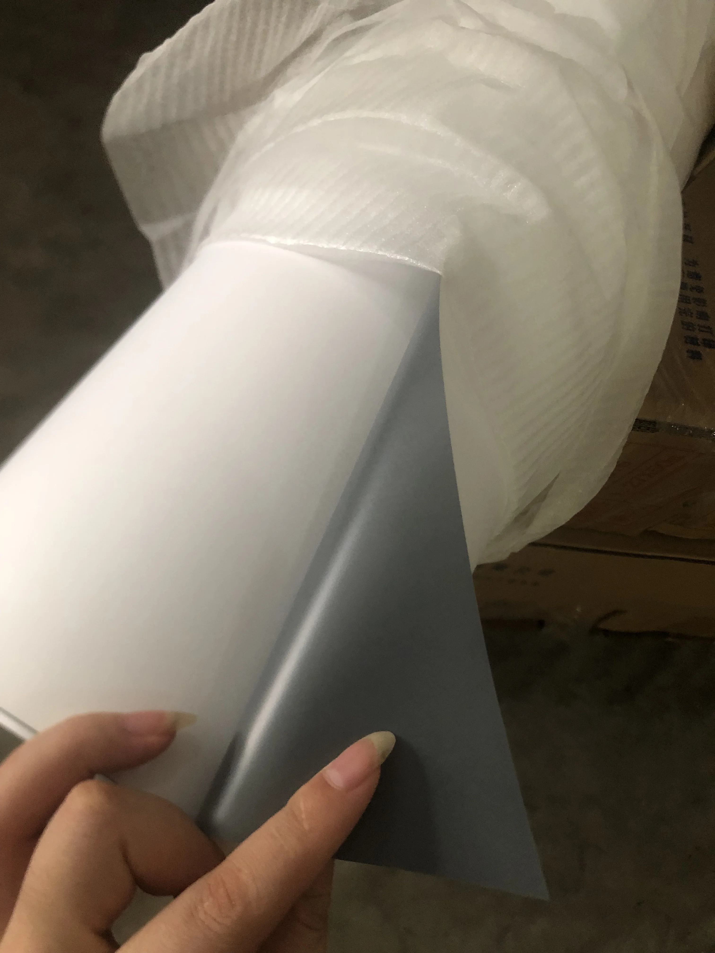 Factory price Eco solvent grey back Printable PET Film( White & Grey,Matte & Glossy for door banner stand,roll up stand etc)