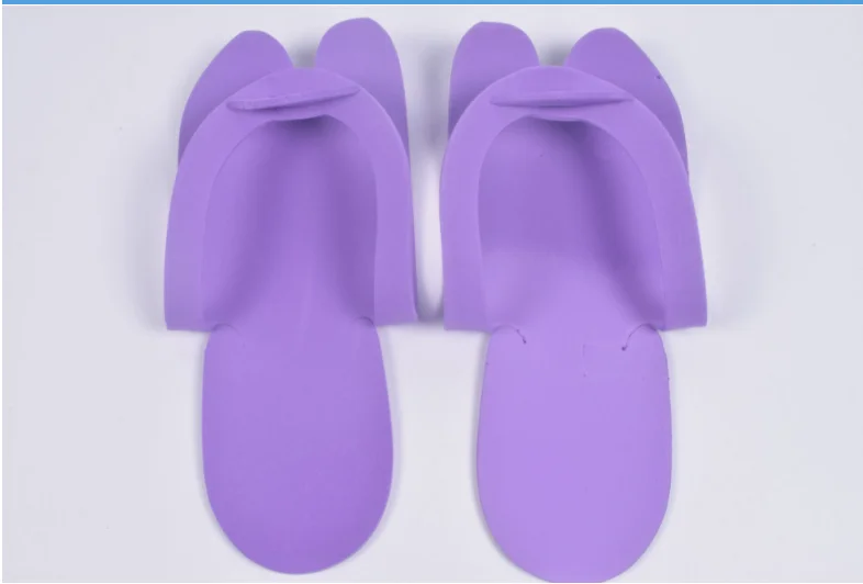 Custom EVA Sheet Colorful Disposable EVA Foam Slippers for Beauty Salon Pedicure Hotel Foot Spa