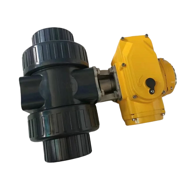 DC24V AC380V AC220V двухсторонний ПВХ UPVC PP моторизованный шаровой клапан пластиковый с DN15-DN100 привода