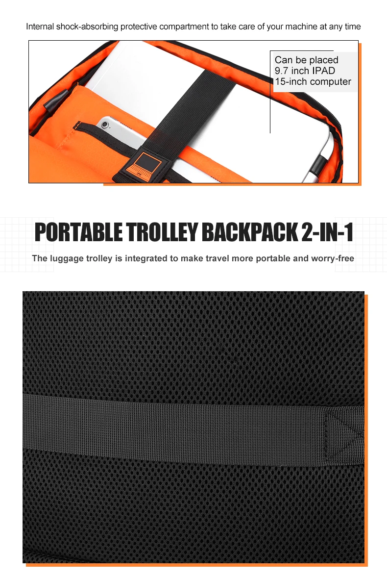 
Golden Wolf Mochilas 2020 Trending OEM ODM Factory Wholesale Waterproof Oxford Cheap Laptop Smart Bag Backpack For Men 