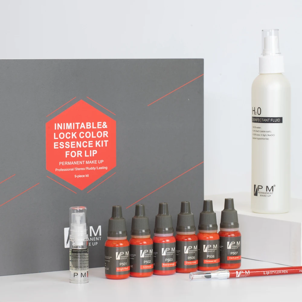 PM Safety Organic Permanent Makeup Pigment Pmu Microblading Lip Tattoo Ink Kit