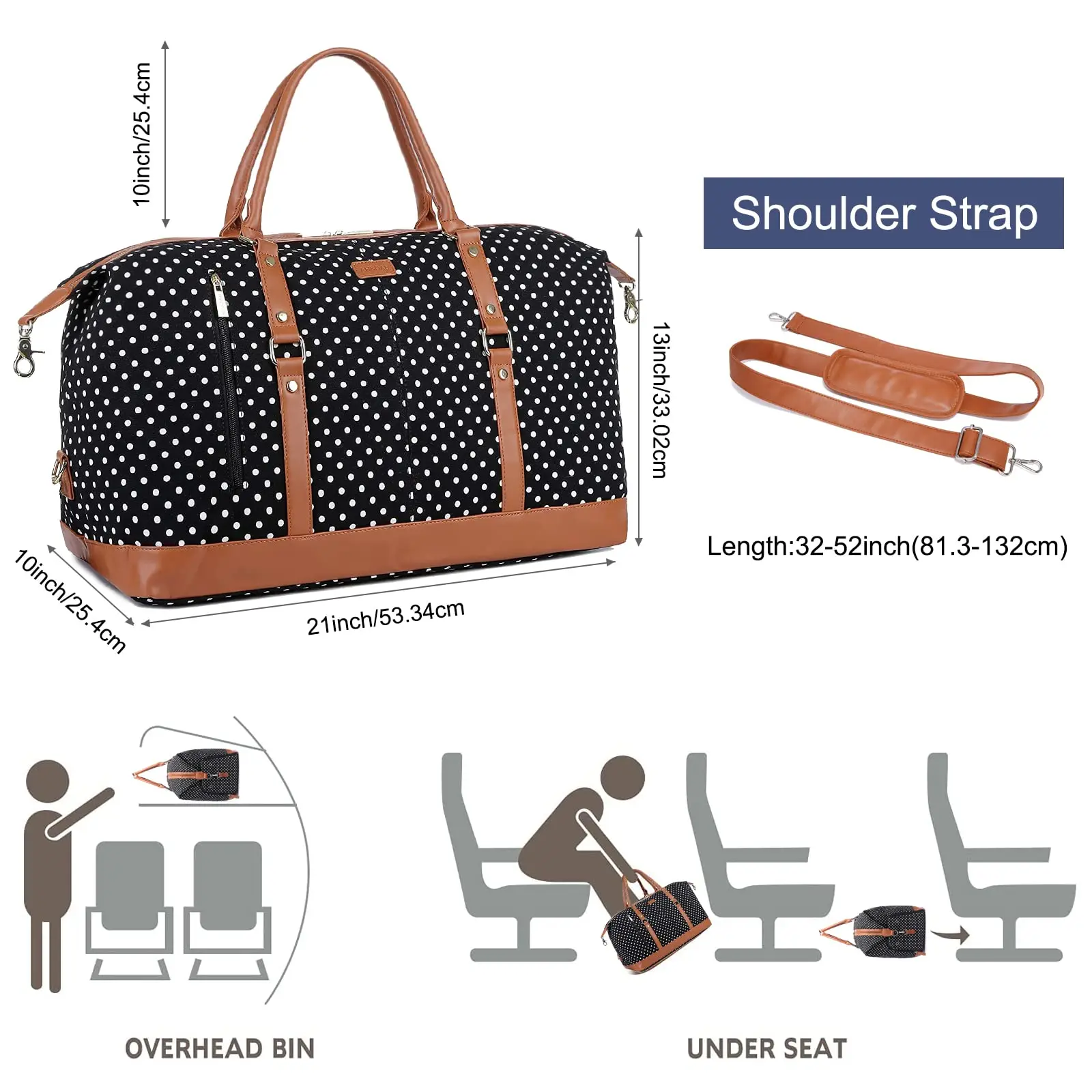 Fashion wholesale ODM canvas weekend bag Ladies travel bag with shoes interlayer with toiletries bag for adults