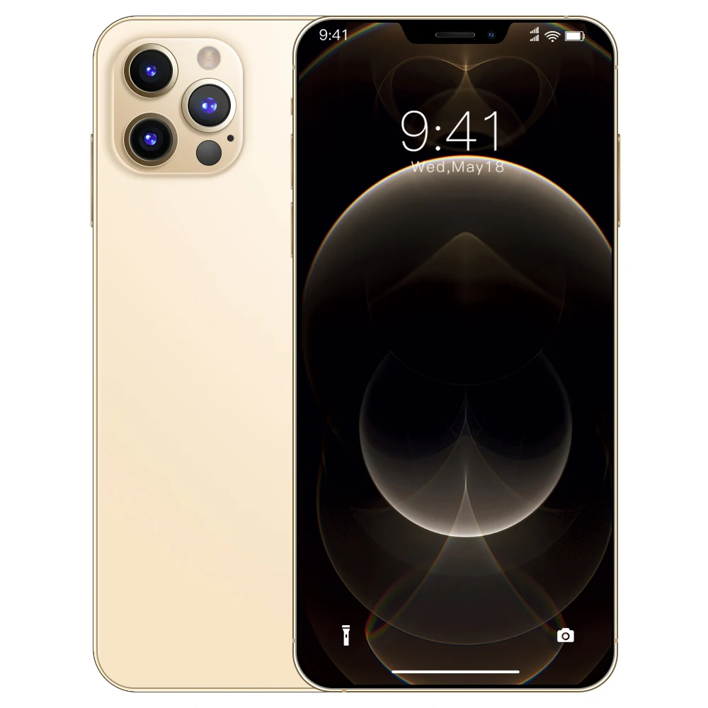 I12 Pro Max 6 7 дюйма 12 ГБ 512 Android смартфон 10-ядерный 5 г пусть телефонный 3 камера MTK6889 face ID Разблокировка мобильного