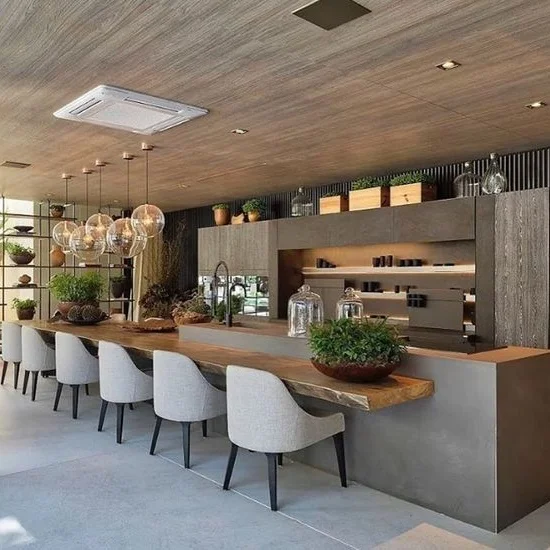 Moredesign Factory Price Wooden Kitchen Furniture Live Edge Solid Walnut Wood Slab Restaurant Dining Table Top