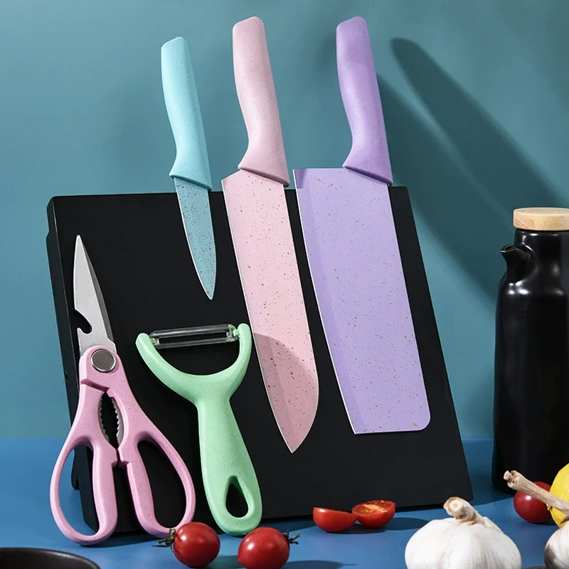 High Quality Kitchenware Kitchen Knives Set of 4pcs Stainless Steel Knife Set with Sharpener