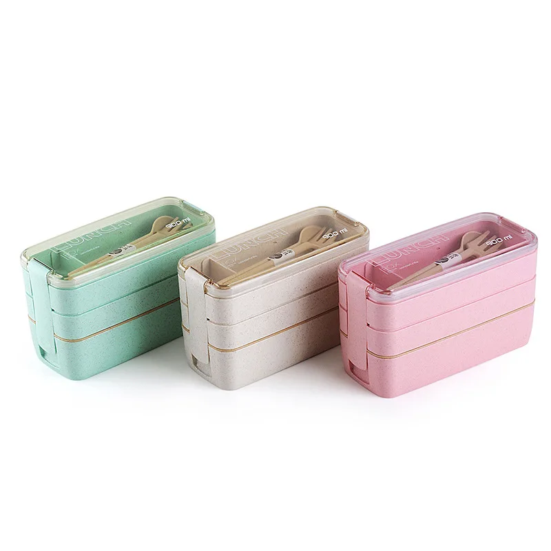 Custom Microwave lunch box Eco Friendly kids Wheat Straw  Material Biodegradable Food Grade Bento Box