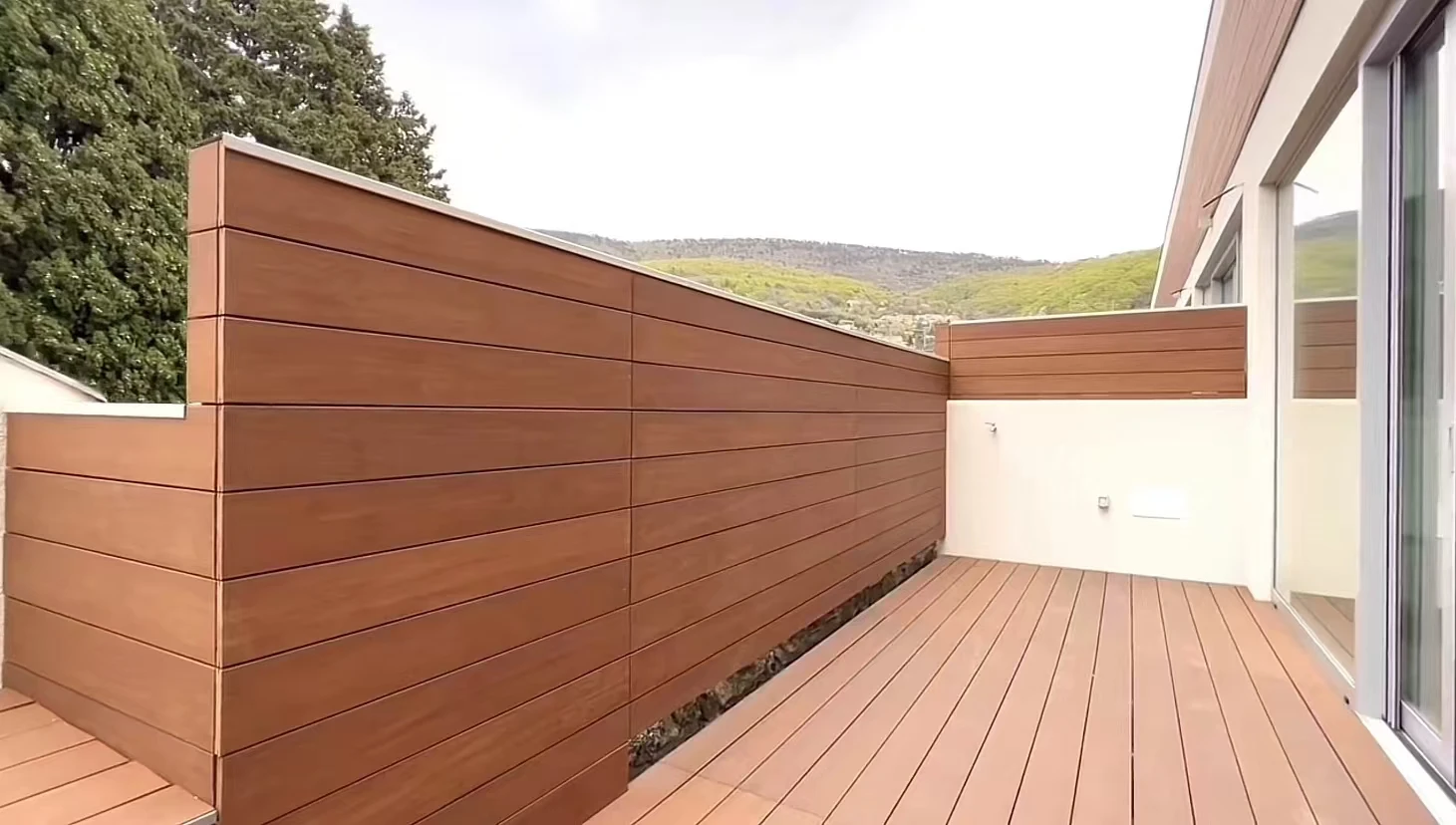 Outdoor solid bamboo wall cladding Fluted patterned wall panels Bamboo wood wall panel