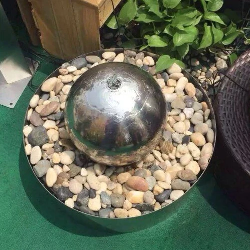 Outdoor   Smooth Mirror Fountain Ball  Stainless Steel Sphere Water Feature