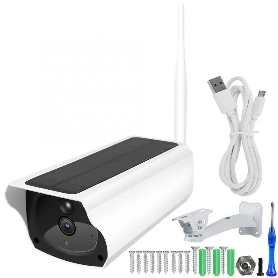 Беспроводная сетевая Wi-Fi камера на солнечной энергии 4G со слотом для SIM-карты PIR CCTV IP-камера
