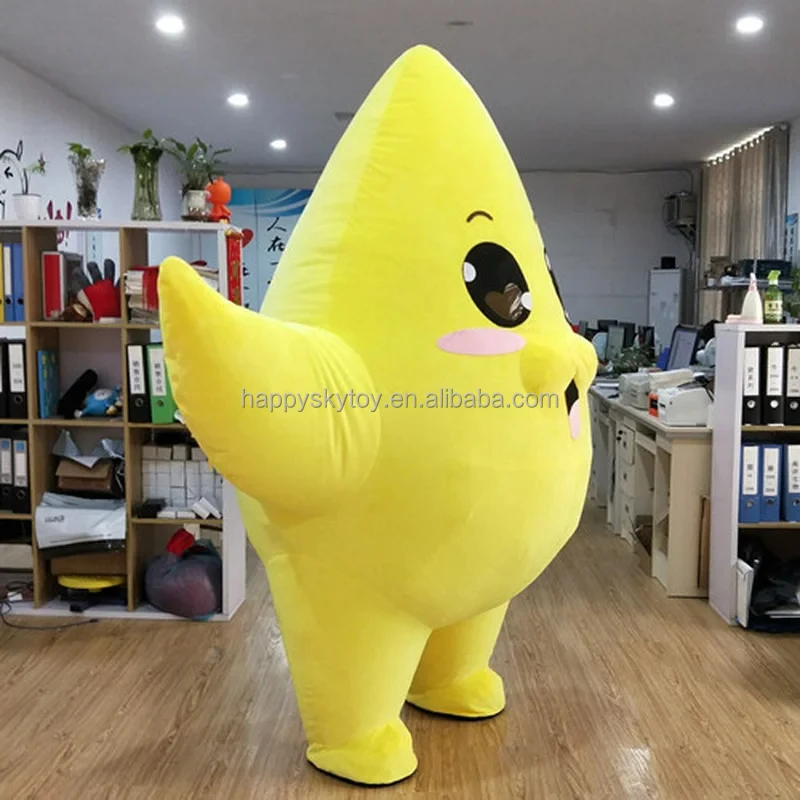 Super Cute Fat Star Mascot Costume for Commercial Walking Performance Yellow Star Character Inflatable Mascot Costume