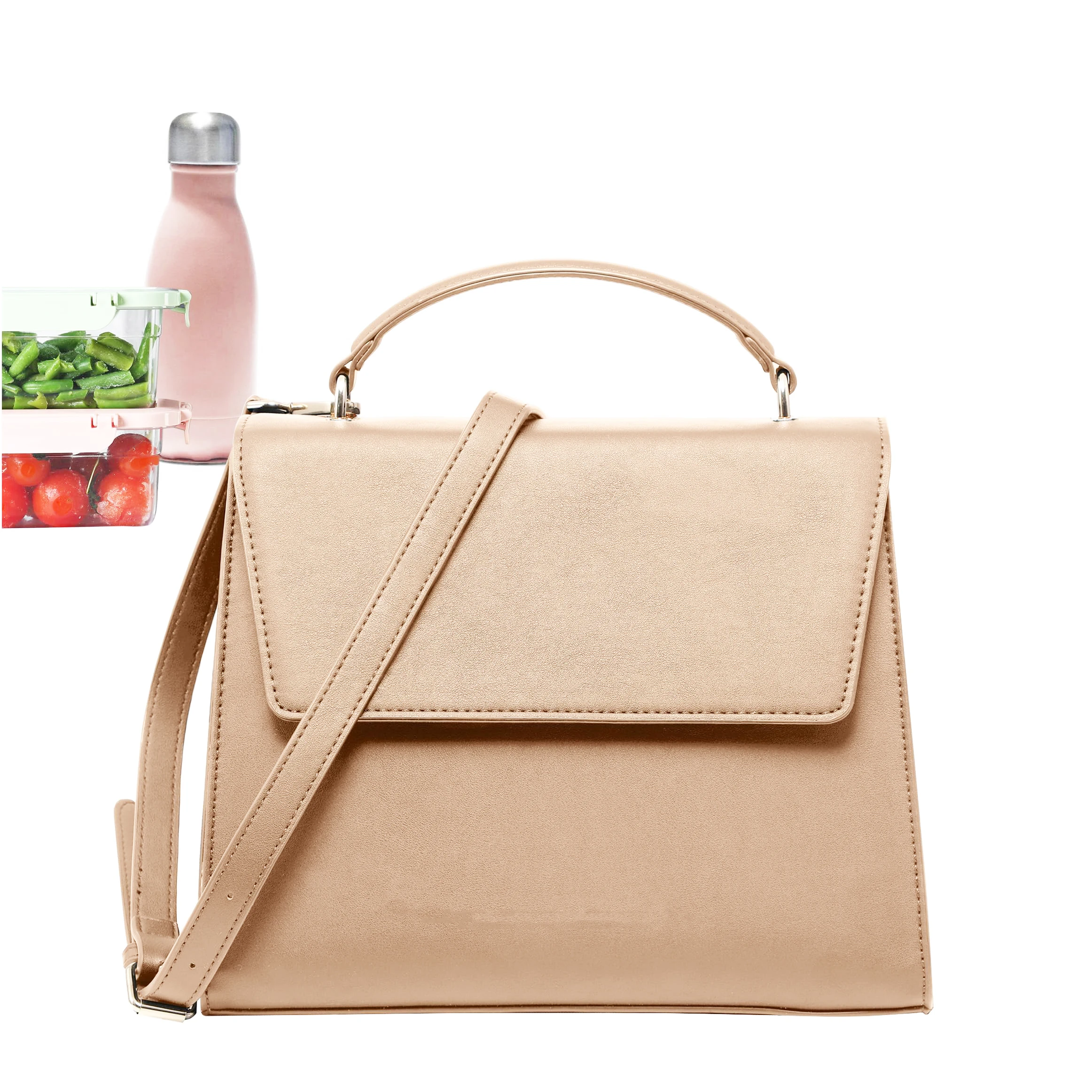 Женская сумка с логотипом на заказ сумка-кулер для еды Сумка надписью модная розовая Водонепроницаемая коробка завтрака изолированным пакетом