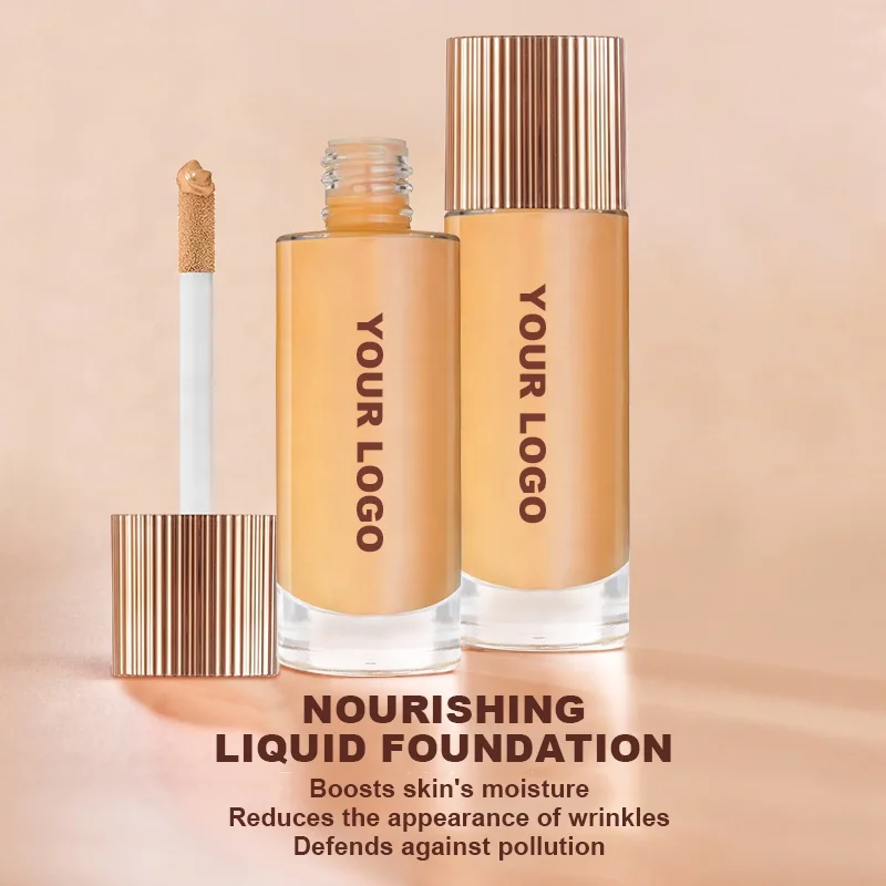 High Quality Foundation Full Cover Waterproof Oil-free Foundation Makeup Liquid Foundation Makeup Waterproof And Matte