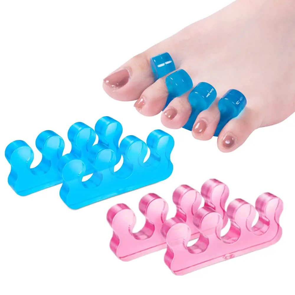 Silicone Toe Spreaders for Nail Polish Application Soft Finger Toe Separators 2.6*9.2cm Soft Gel Toe Spacers Nail Tools