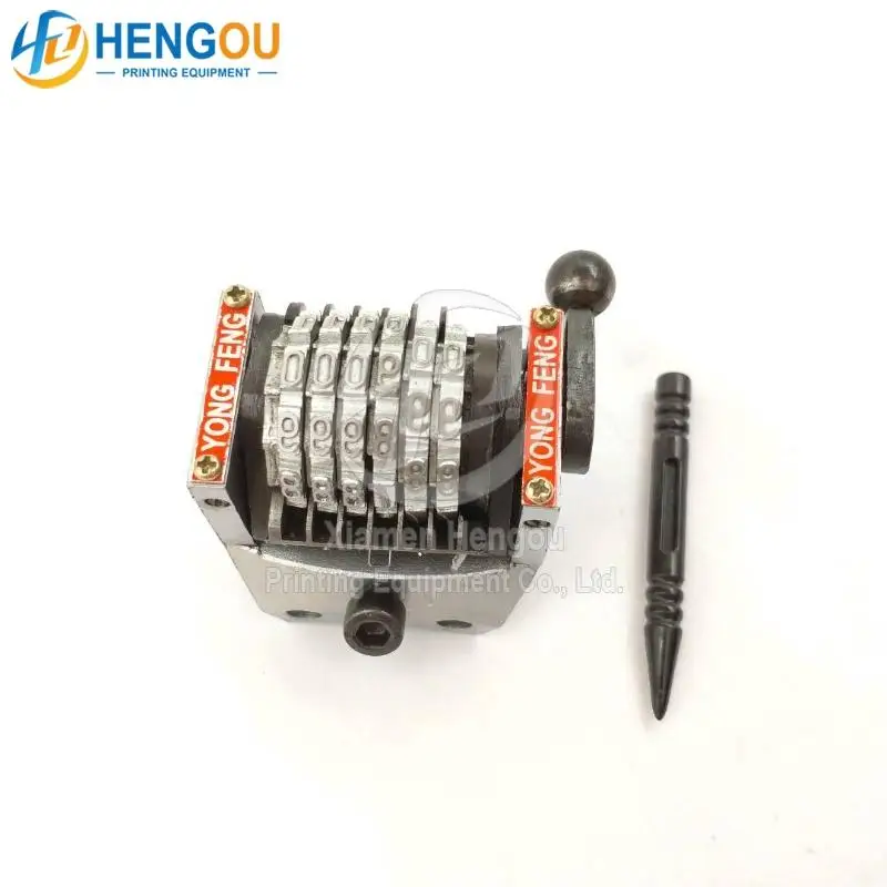 18.9 GTO numbering machine 6 digits vertical backward with spring 0987654...last 2 digits can sink printing machine parts