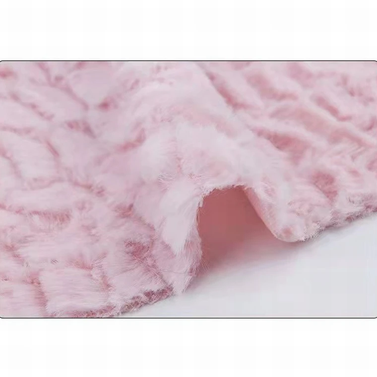 NO MOQ Professional Factory Decorative Low Price Velvet Fleece Embossed Fabric