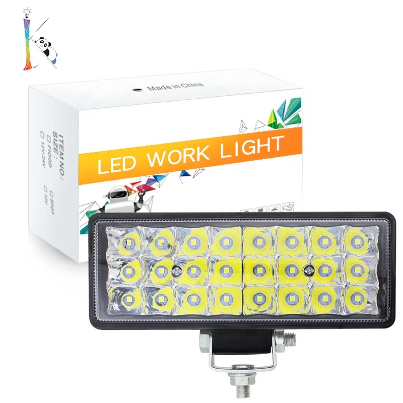 Top Sale Auto Accessories White Color Lights 12 Volt-24 Volt 72w 6inch Fog Led Work Light Bar Led Emergency Strobe Light Bar For