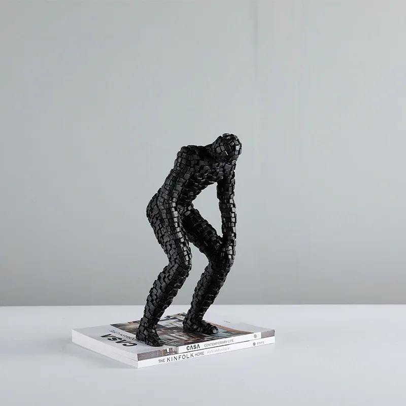 2022 Nordic Hotel Personality Furnishings Mosaic Abstract Characters Resin Home Decoration