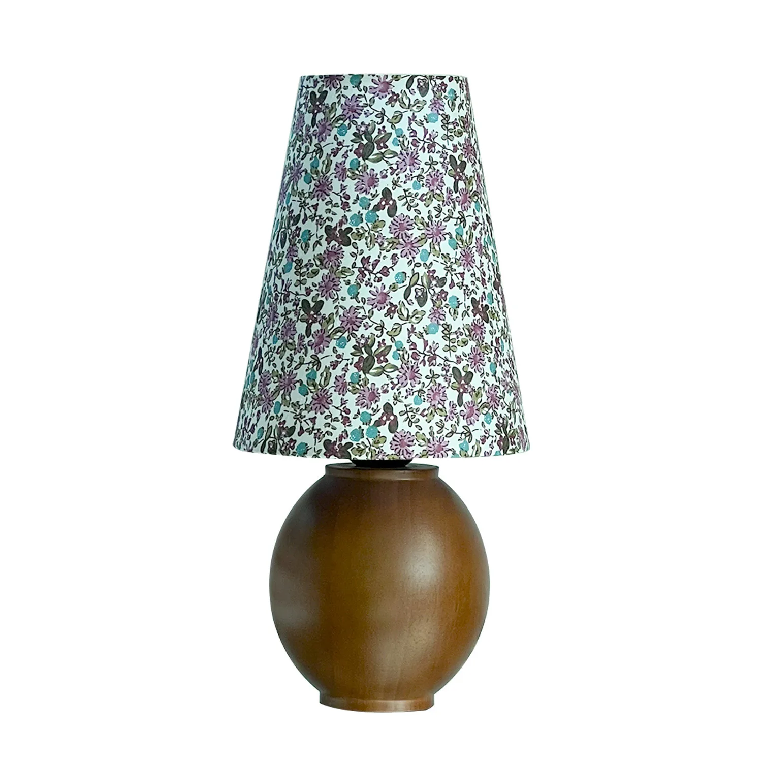 French floral table lamp Korean wave warm antique style solid wood walnut color bedroom internet famous photo bedside lamp