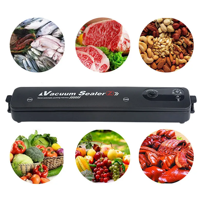 Powerful Suction Auto Electric Vacuum Air Sealing Machine for Meat Fruit Grain Food Longer Preservation