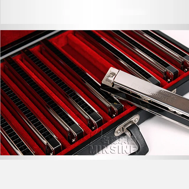 
Swan SW24H-12T 24 Hole 12-Tune Set-Packing Harmonica Gift Box 