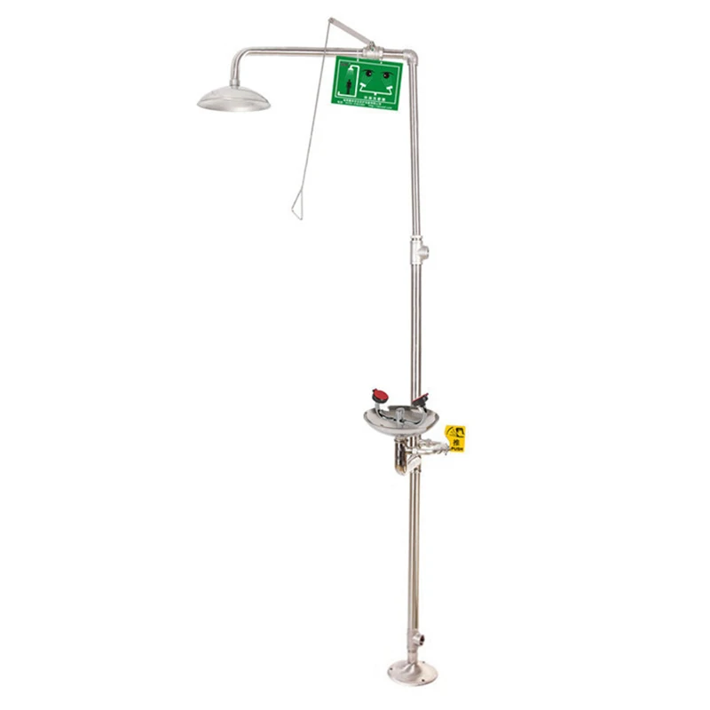 Quick response emergency eye/face wash and drench shower for work place safety eyewasher
