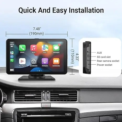 H802D беспроводной водонепроницаемый Carplay мотоцикл навигация Android авто монитор