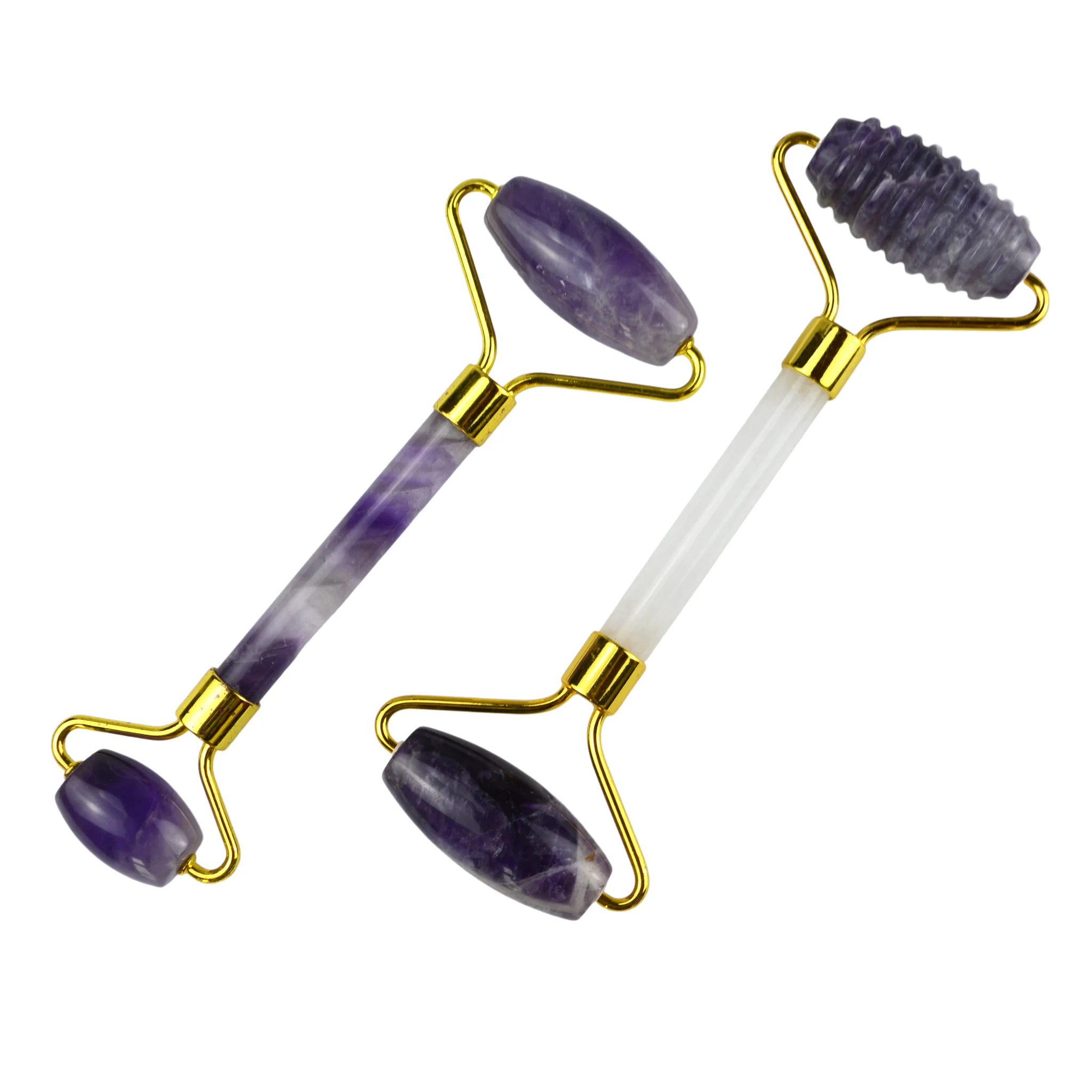 Natural Amethyst Facial Roller 100% Natural Jade Gua Sha Massager For Face Massage Guasha Products Beauty Tools Skin Care