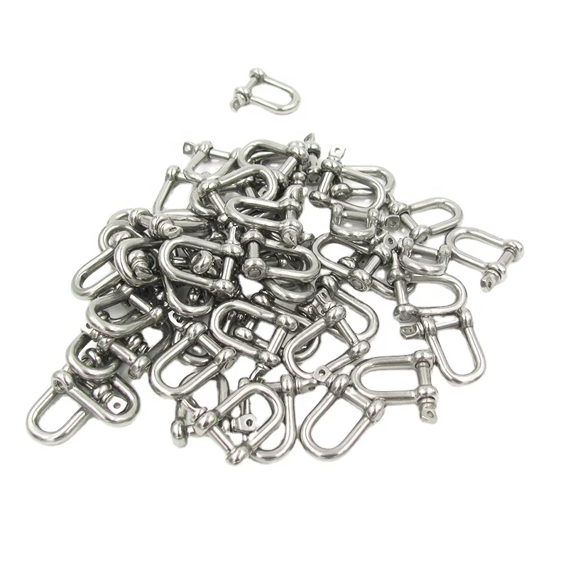304 stainless steel shackles D-shaped M4-M38  DEE SHACKLES
