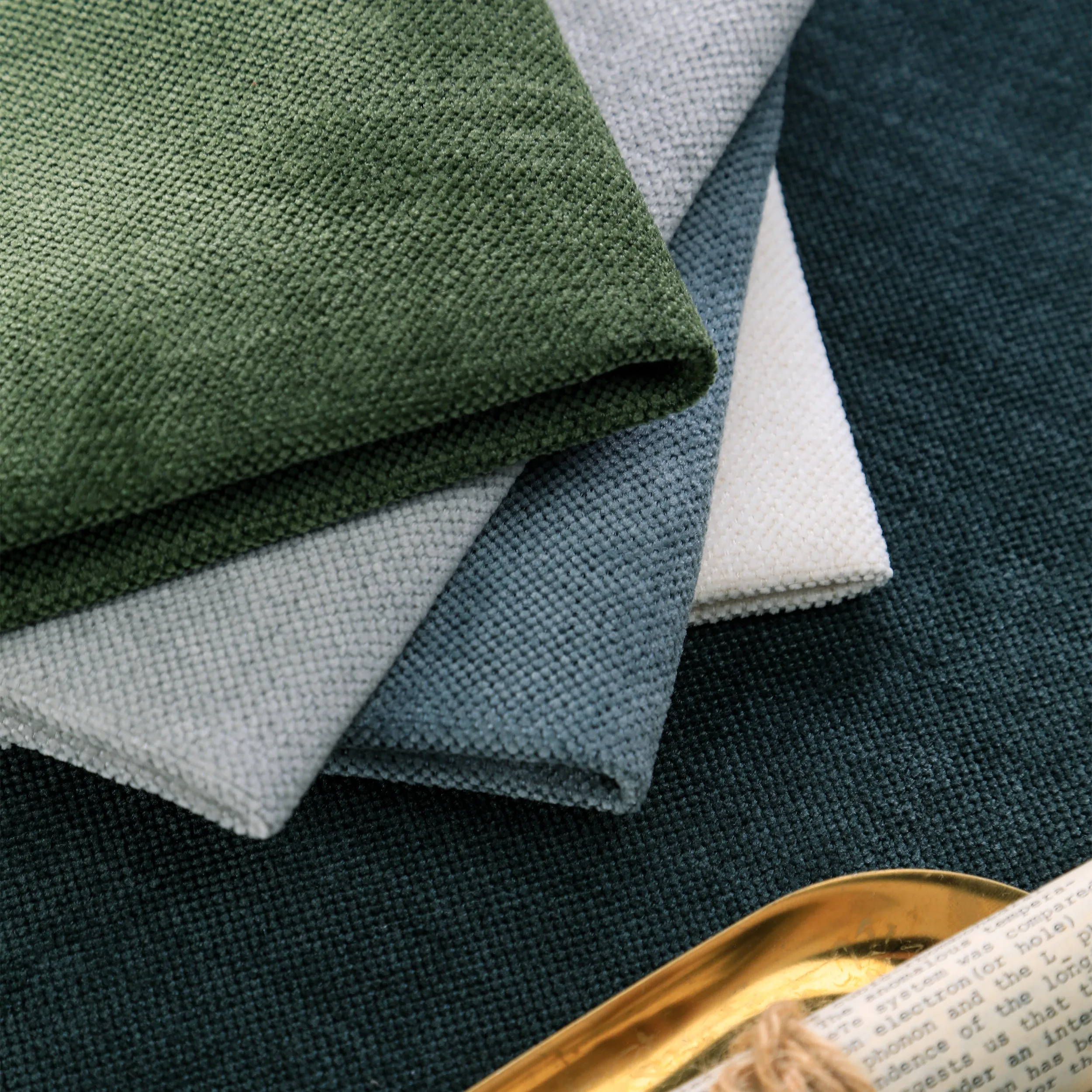 RUN&FUN sofa fabric soft touch linen looking woven upholstery 100% polyester Chenille sofa fabric