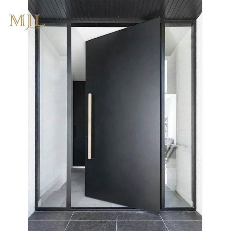 Italian aluminium design entrance door residential quality fireproofing hinge pivot door