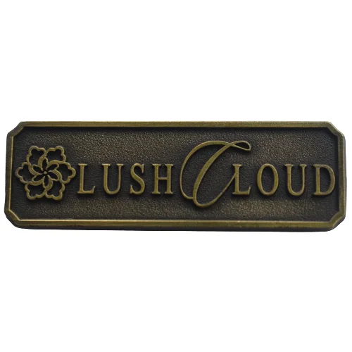 Factory Custom High Quality Metal Clothing Labels Tag Alloy Bag Label Exquisitely Carved Metal Brand Logo Label