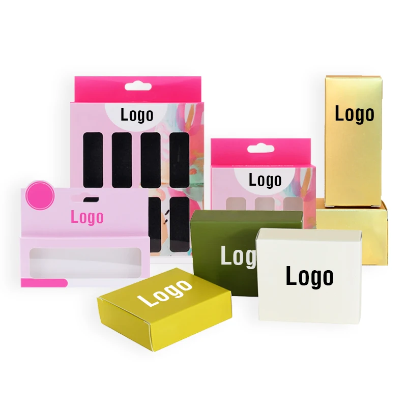 Pack MOQ 100pcs Wholesale Cosmetic Custom Lipstick Box Gold Silver Holographic Paper Lip Gloss Box Packaging