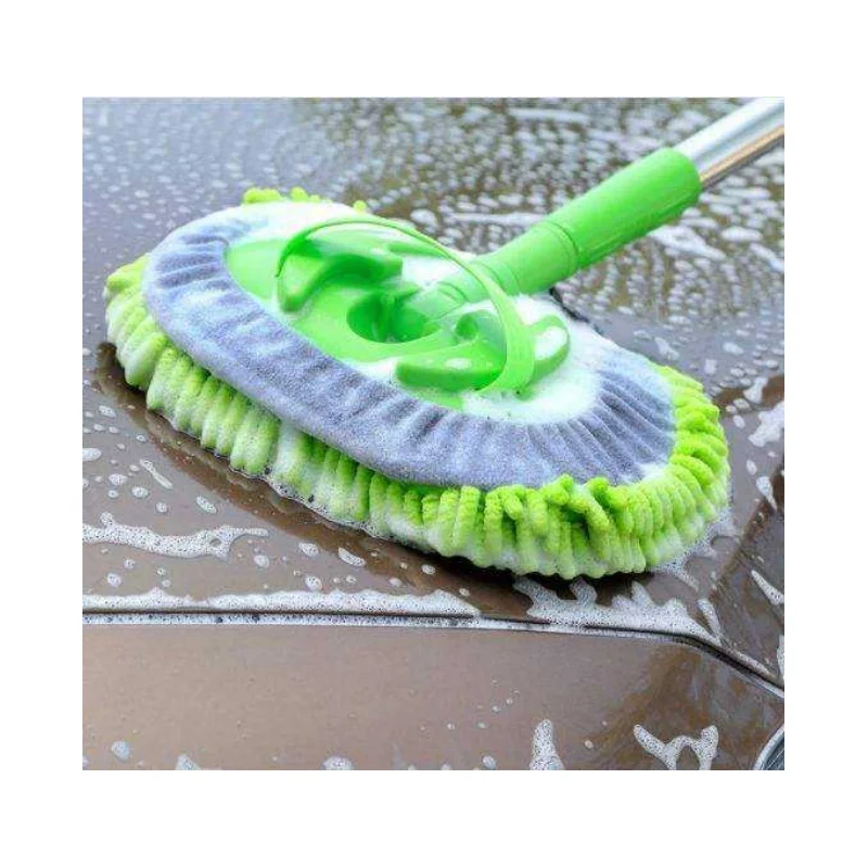 Adjustable Telescopic Rotating Chenille Long Handle Microfiber Car Wash Mop & Cleaning Brushes Kit Dust Fregona Cepillos For Car