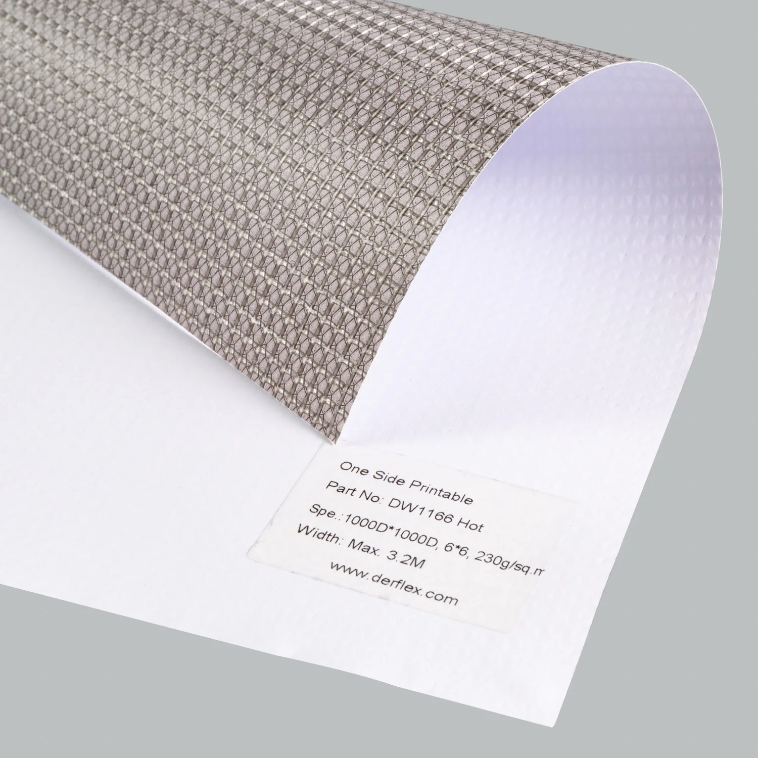 DERFLEX frontlit backlit 4ft 5ft 6ft 8ft 10ft pvc flex banner rolls white black grey back