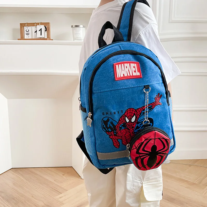 Hot Selling Cartoon Anime Cool Marvel Spider Man Backpacks High-capacity Canvas School Bags Fashion Shoulders Bags For Children