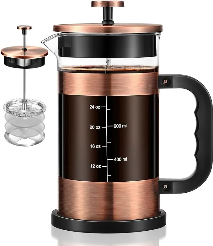 34oz With Handle Glass French Press Coffee Press Press Pot Coffee Plunger Suitable For Family Gatherings Out Camping