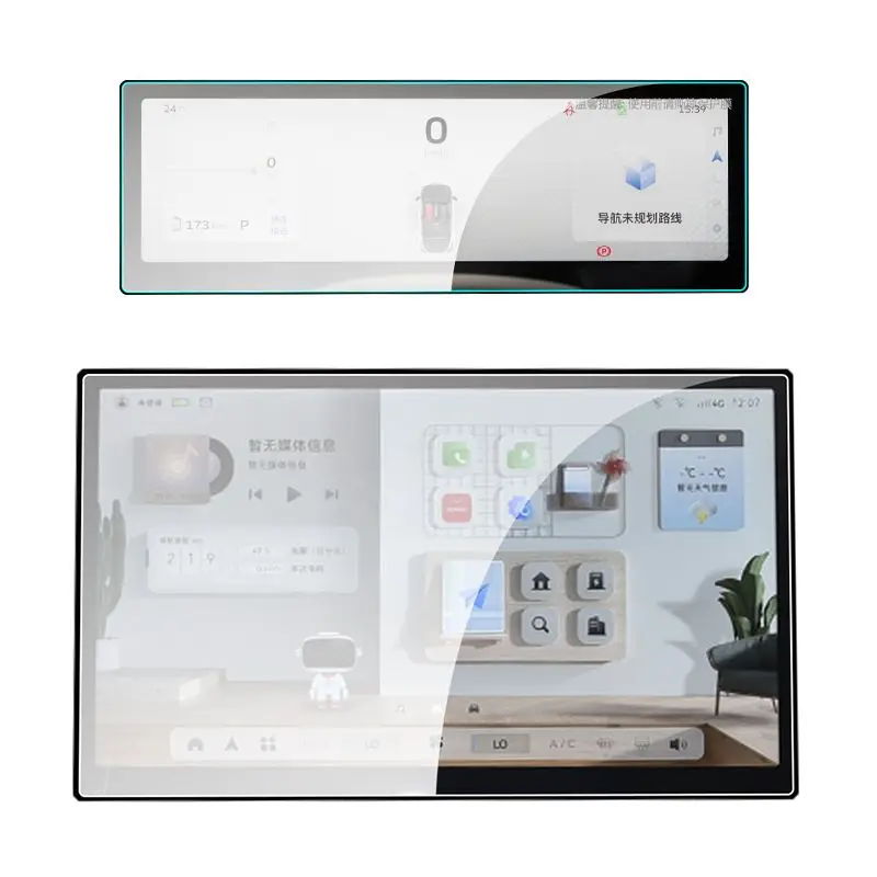 For Geely Geometry E / M6 2024 Navigation Instrument Tempered Glass Screen Protector Film High Clear Stickers Car Accessories