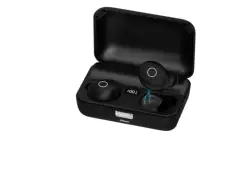 TWS Stereo Headphones with 2000mAh Power Bank in-Ear Built-in Mic Headset 3D Hi-Fi Sound Auto Pairing Waterproof Headphones