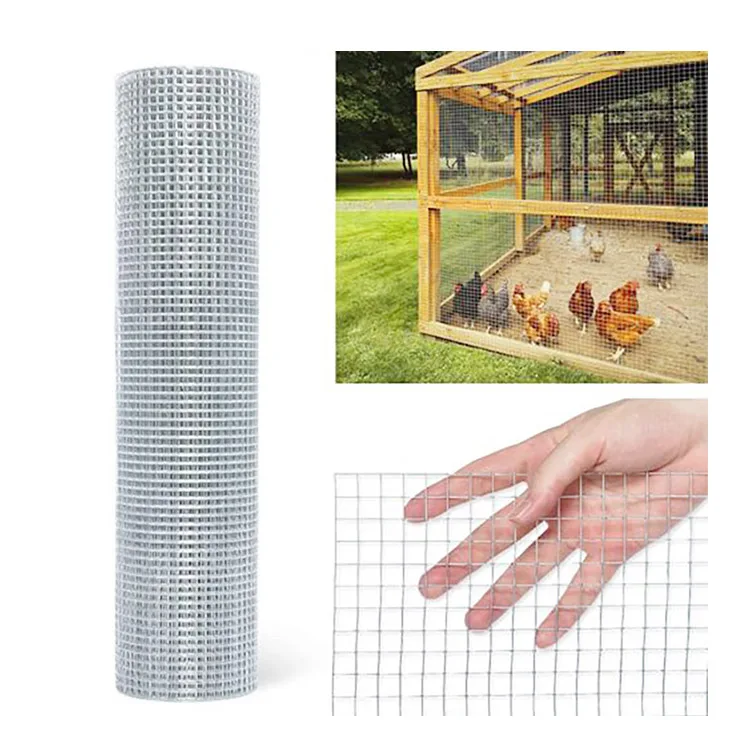 Hot Dipped Galvanized 1/2 inch Welded Wire Mesh 48 x 100 ft 19 Gauge Hardare Cloth