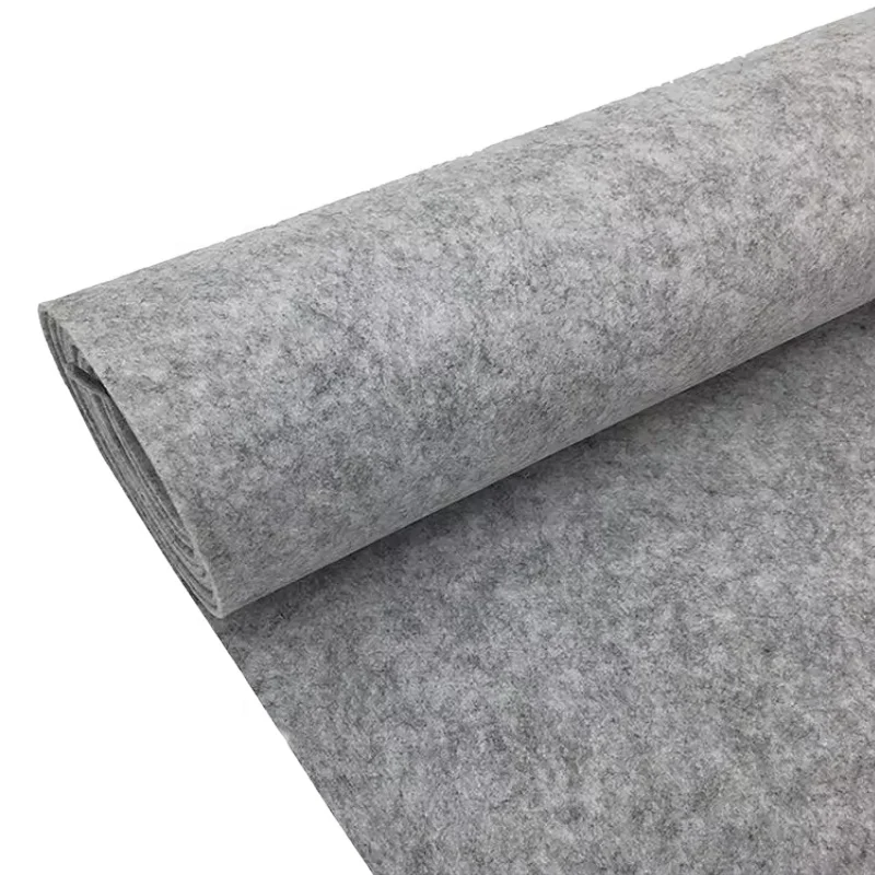 Cheap price non-woven felt 100% polyester fabric grey carpet rugs fleece rolls for runners party Wedding celebration exhibition