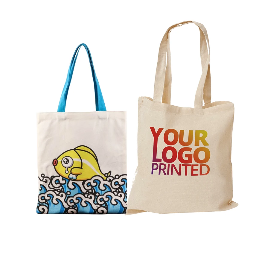 Пустые многоразовые холщовые сумки через плечо для продуктов, Хлопковая сумка с логотипом под заказ