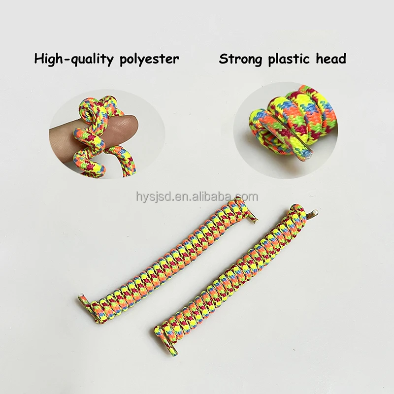 Custom 17cm Lazy Shoe Laces Black With Gold Elastic Curly Shoelaces Inventory