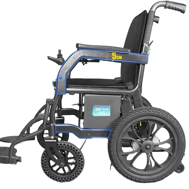 HuBang 120 kg Tina Dong Lightweight Portable Electric Wheelchair Pull-Down Loading Reclining Folding Rehabilitation Equipment