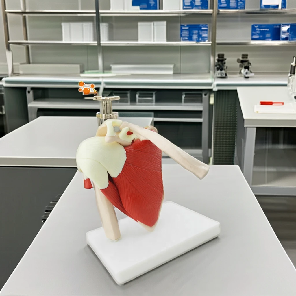 Medical Science Life-Size Muscled Shoulder Joint Model Plastic Skeleton for Training Purpose