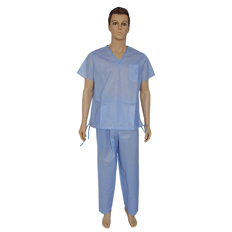 Клинический костюм из двух частей, одноразовый хирургический скраб, больница для медсестер, медицинская Униформа Sms для мужчин