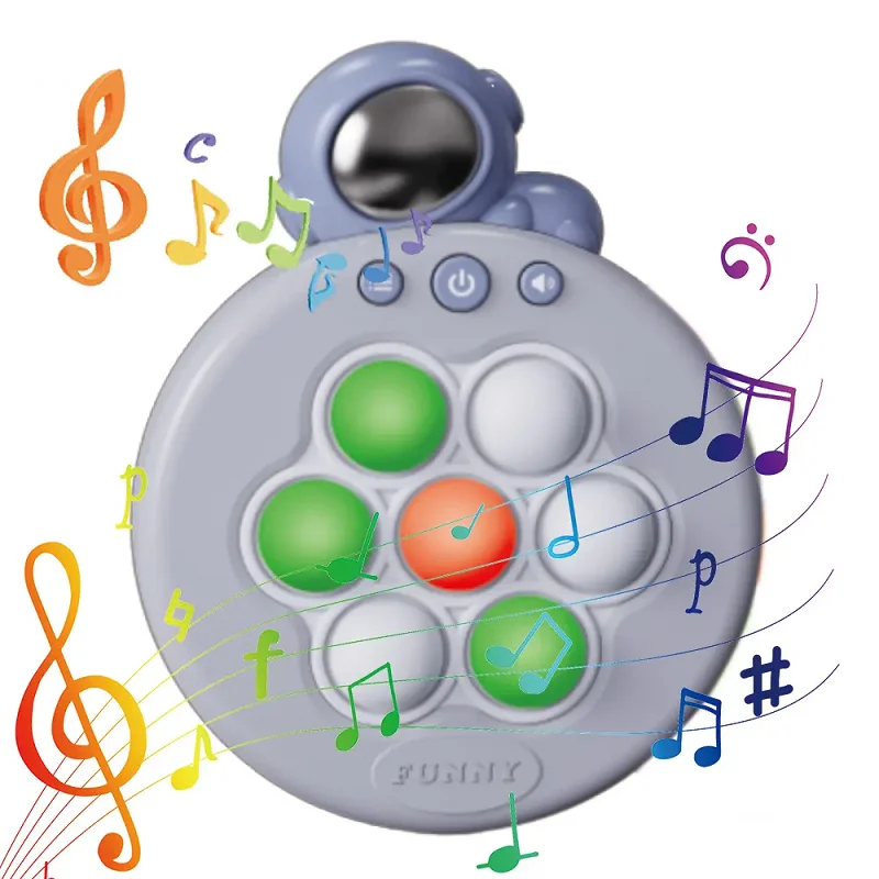New quick pop light up console game fast push it fidget toy quick push bubble pop puzzle electronic game for kids