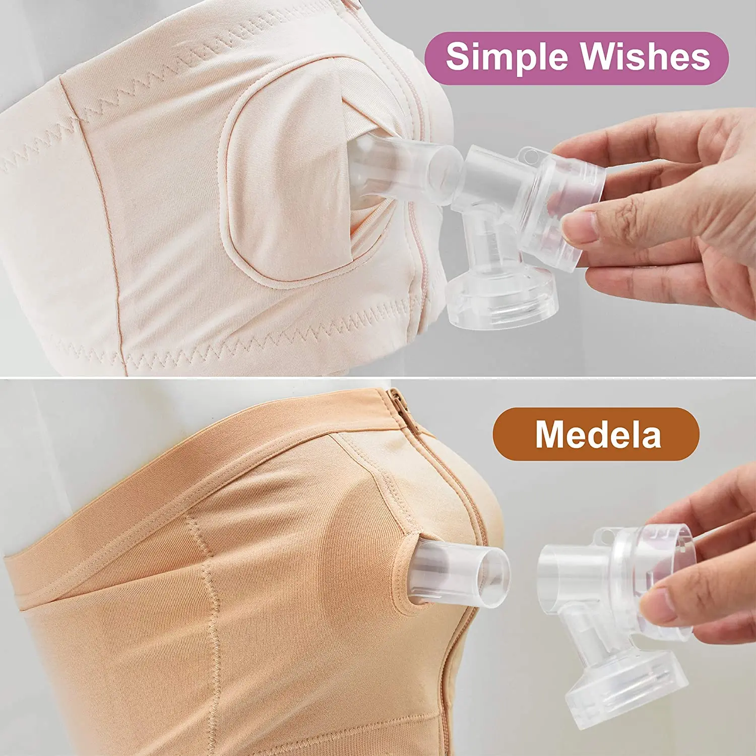 2023 hot selling Breast Pump accessories PP Flange 13mm 15mm 17mm 19mm 21mm 24mm breastfeeding BPA Free Food Grade Shield