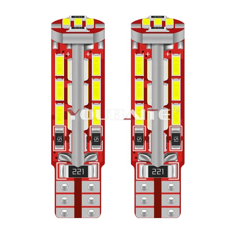 Automobile Lighting Led Car Light White 4014 27smd Canbus 12v 194 T10 Led Auto Led Bulb T10