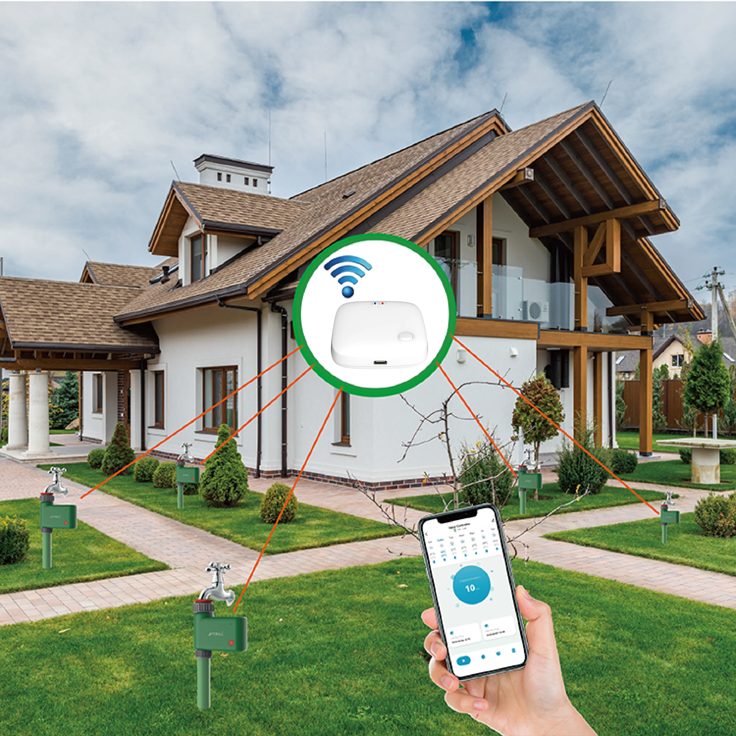 Sprinkler Timer for Outdoor Yard Garden Programmable Water Timer Hose Faucet No Flow Meter Timer Wifi Irrigation System